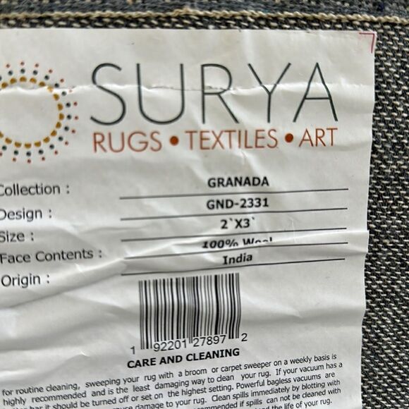 Surya Granada Wool Accent Rug 2’x3’ - Picture 4 of 5